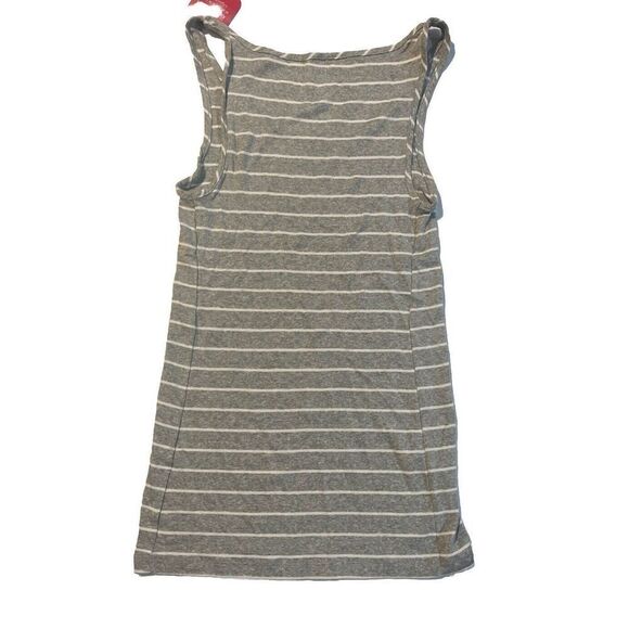 Isabel Maternity Size M Gray and White Stripe Tank Top - Picture 4 of 4